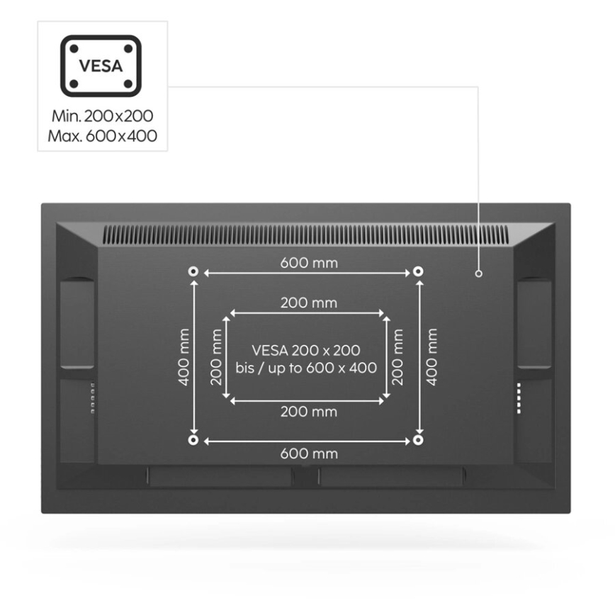 Hama - Mobiele vloerhouder voor TV 32-75" zwart