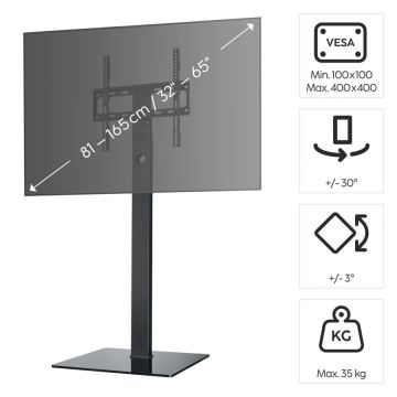 Hama - Support de sol pour TV 32-65" noir