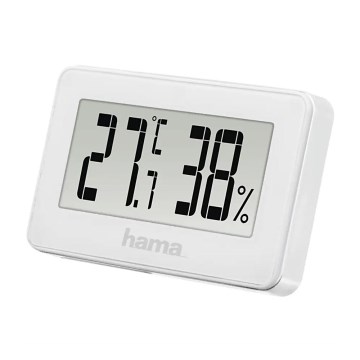 Hama - Thermomètre d'intérieur avec hygromètre 1xCR2025 blanc