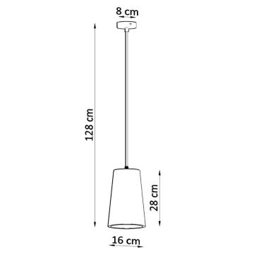 Hangende lamp GULCAN 1x E27 / 60W / 230V