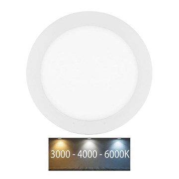 Hangende LED Badkamer plafond verlichting LADA LED/12W/230V 3000/4000/6000K diameter 17 cm IP44 wit