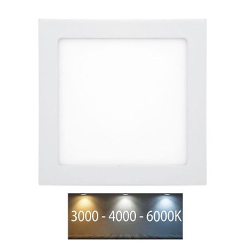 Hangende LED Badkamer plafond verlichting RAFA LED/12W/230V 3000/4000/6000K 17x17 cm IP44 wit