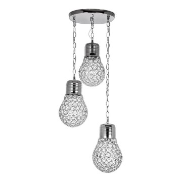 Hanglamp aan een ketting 3xE27/60W/230V