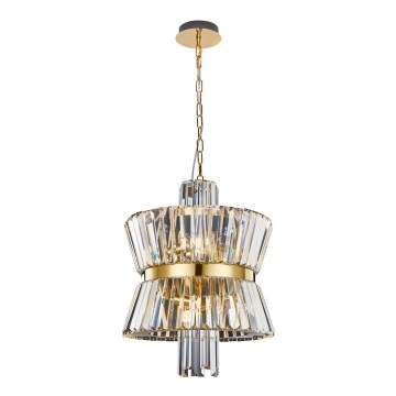 Hanglamp aan een ketting AURELIA 8xE14/40W/230V goud