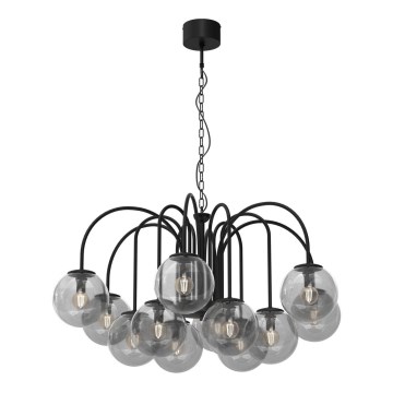 Hanglamp aan een ketting CAMBRIDGE 12xE14/60W/230V zwart