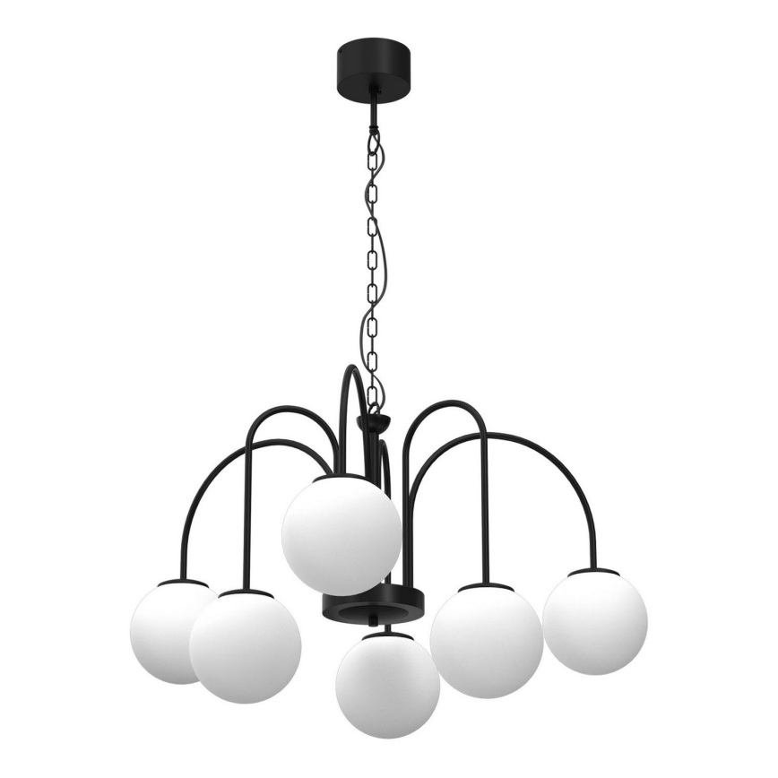 Hanglamp aan een ketting CAMBRIDGE 6xE14/60W/230V zwart