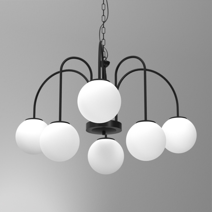 Hanglamp aan een ketting CAMBRIDGE 6xE14/60W/230V zwart