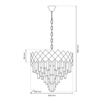 Hanglamp aan een ketting CARISMA 9xE14/40W/230V mat chroom