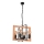 Hanglamp aan een ketting CEDRIC 4xE27/60W/230V beuken/bruin