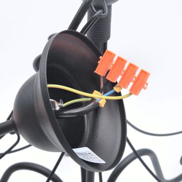 Hanglamp aan een ketting DONATO 6xE14/40W/230V zwart