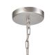 Hanglamp aan een ketting ORLANDO 8xE27/60W/230V zilver