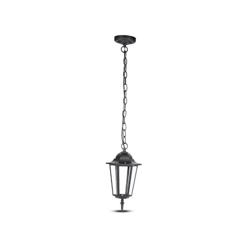 Hanglamp aan een ketting voor Buiten 1xE27/40W/230V IP44 zwart