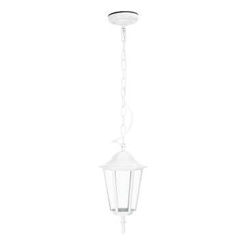 Hanglamp aan een ketting voor buiten 1xE27/60W/230V IP44 wit