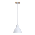 Hanglamp aan een koord 1xE27/40W/230V beuken/wit