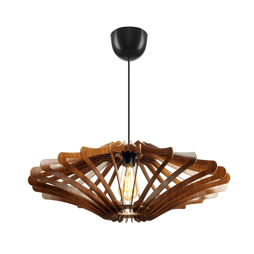 Hanglamp aan een koord 1xE27/60W/230V bruin diameter 59 cm