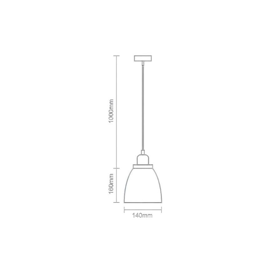 Hanglamp aan een koord 1xE27/60W/230V diameter 14 cm