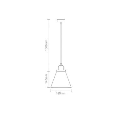 Hanglamp aan een koord 1xE27/60W/230V diameter 18,5 cm