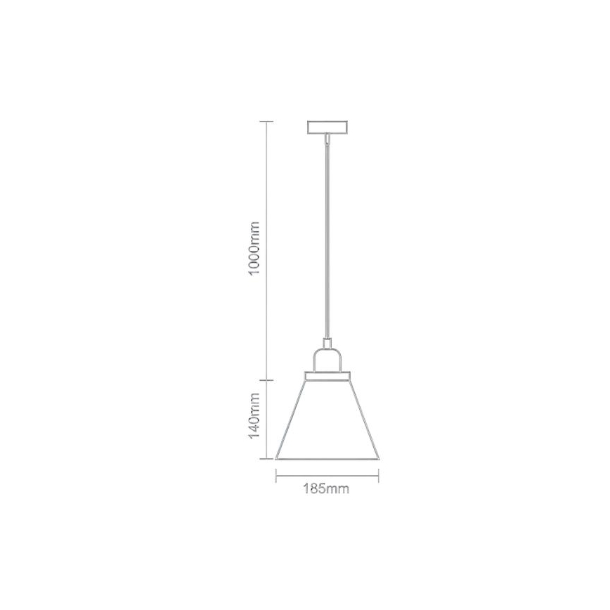 Hanglamp aan een koord 1xE27/60W/230V diameter 18,5 cm