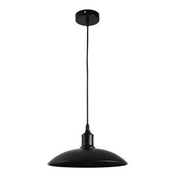 Hanglamp aan een koord 1xE27/60W/230V diameter 29 cm zwart