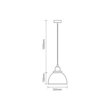 Hanglamp aan een koord 1xE27/60W/230V diameter 30 cm