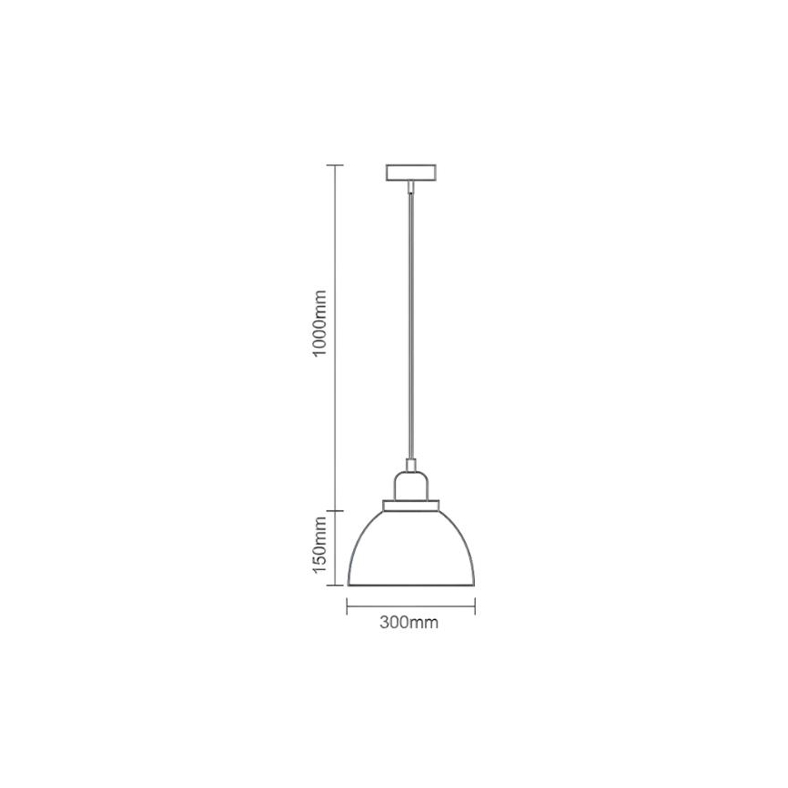 Hanglamp aan een koord 1xE27/60W/230V diameter 30 cm