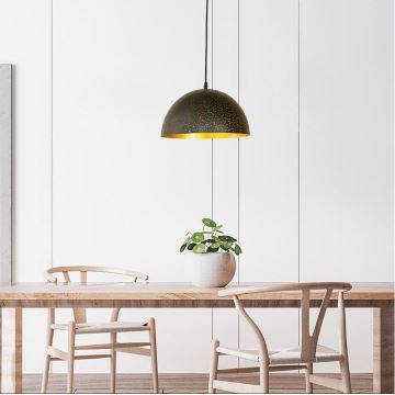 Hanglamp aan een koord 1xE27/60W/230V diameter 30 cm zwart