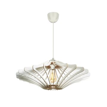 Hanglamp aan een koord 1xE27/60W/230V wit diameter 59 cm