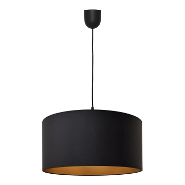 Hanglamp aan een koord ALBA 1xE27/60W/230V d. 40 cm zwart/goud