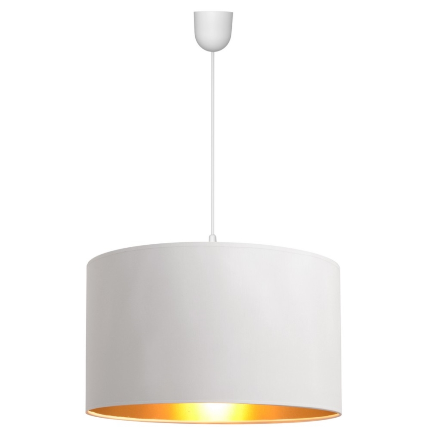 Hanglamp aan een koord ALBA 1xE27/60W/230V d. 45 cm wit/goud