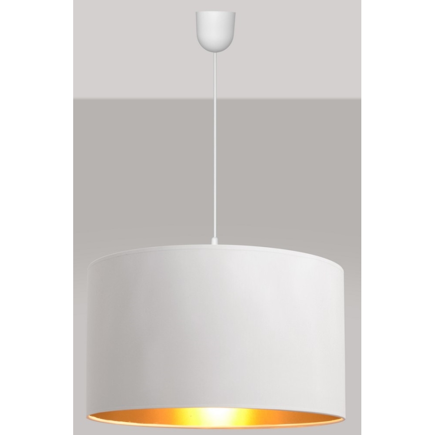 Hanglamp aan een koord ALBA 1xE27/60W/230V d. 45 cm wit/goud