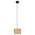 Hanglamp aan een koord ALBA 1xE27/60W/230V diameter 20 cm bruin/zwart
