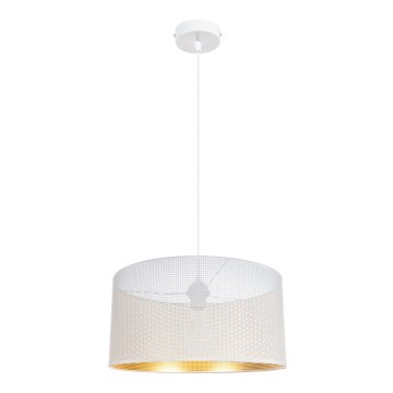 Hanglamp aan een koord ALDO 1xE27/60W/230V diameter 40 cm wit