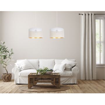 Hanglamp aan een koord ALDO 2xE27/60W/230V wit
