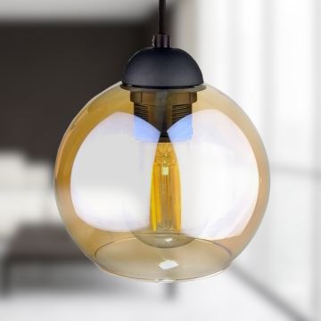 Hanglamp aan een koord AMBRE BLACK 3xE27/60W/230V diameter 30 cm