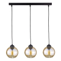 Hanglamp aan een koord AMBRE BLACK 3xE27/60W/230V