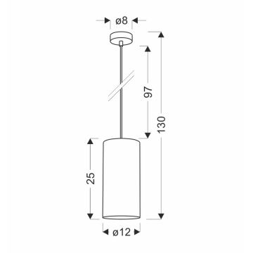 Hanglamp aan een koord ARAGONA 1xE27/60W/230V bruin