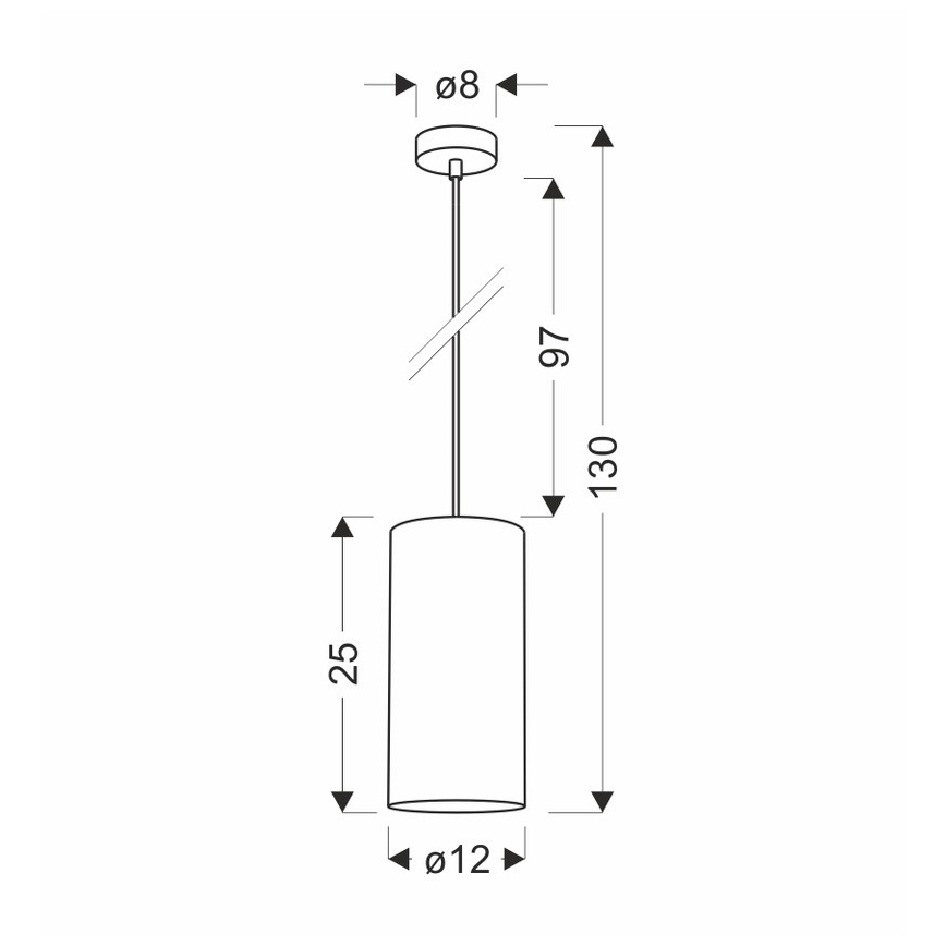 Hanglamp aan een koord ARAGONA 1xE27/60W/230V bruin