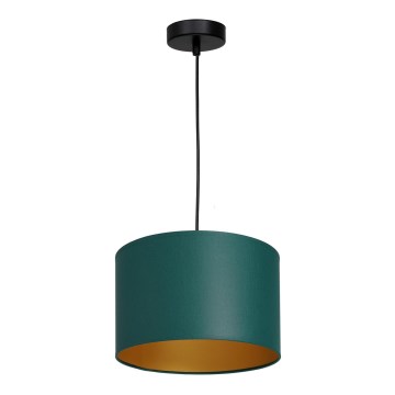 Hanglamp aan een koord ARDEN 1xE27/60W/230V diameter 25 cm groen/gouden