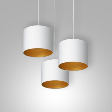 Hanglamp aan een koord ARDEN 3xE27/60W/230V wit/gouden