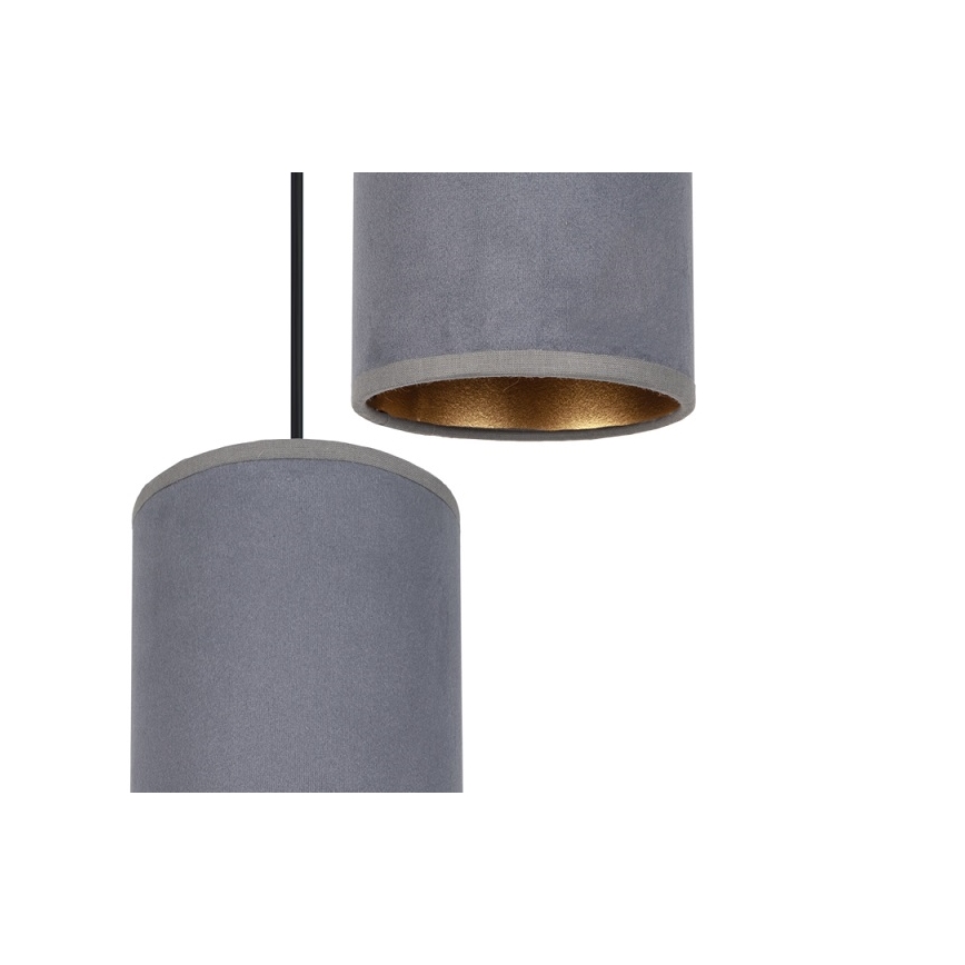 Hanglamp aan een koord AVALO 2xE27/60W/230V diameter 20 cm grijs