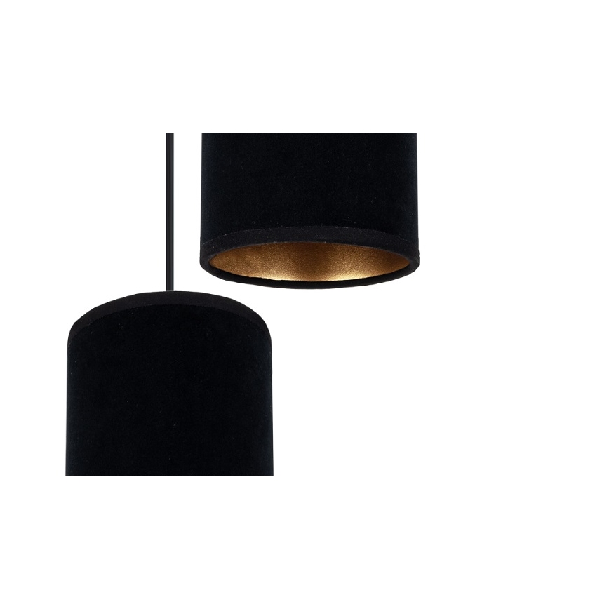 Hanglamp aan een koord AVALO 2xE27/60W/230V diameter 20 cm zwart