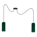 Hanglamp aan een koord AVALO 2xE27/60W/230V groen