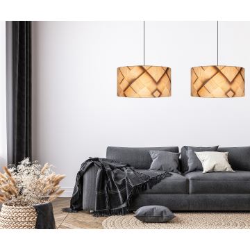 Hanglamp aan een koord AXEL 1xE27/60W/230V beige/bruin