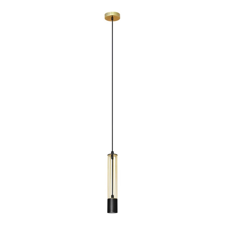 Hanglamp aan een koord BARS 1xGU10/20W/230V goud/zwart
