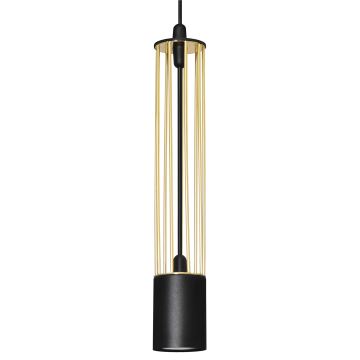 Hanglamp aan een koord BARS 3xGU10/20W/230V zwart/goud