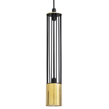 Hanglamp aan een koord BARS 3xGU10/20W/230V zwart/goud