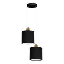 Hanglamp aan een koord BIZO 2xE27/60W/230V zwart/goud
