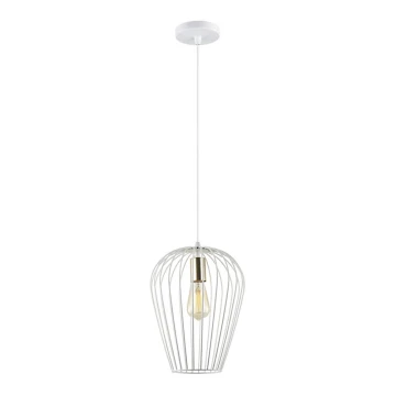 Hanglamp aan een koord BLANCHE 1xE27/11W/230V wit