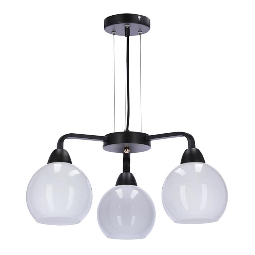 Hanglamp aan een koord CALDERA 3xE27/60W/230V zwart