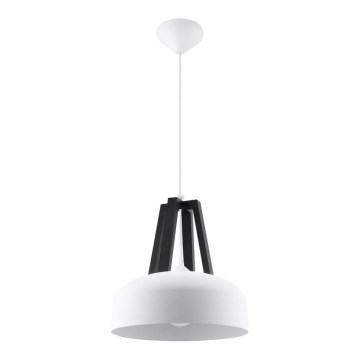 Hanglamp aan een koord CASCO 1xE27/60W/230V diameter 30 cm Berk/beuken